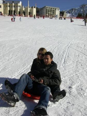 Glad et moi sur la luge